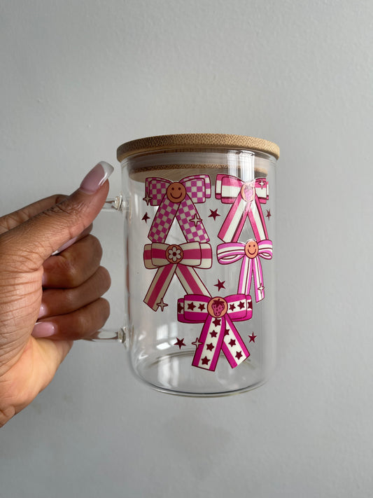Printed Bows - Glass Mug